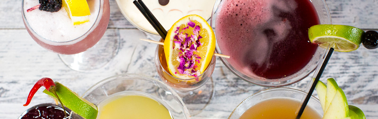 Cocktails on a tray for a celebration